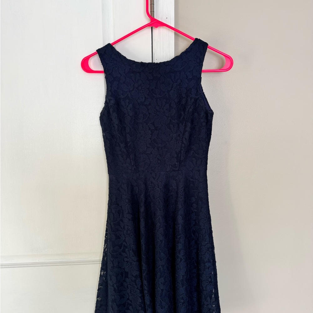 Speechless Navy Lace Midi Dress
